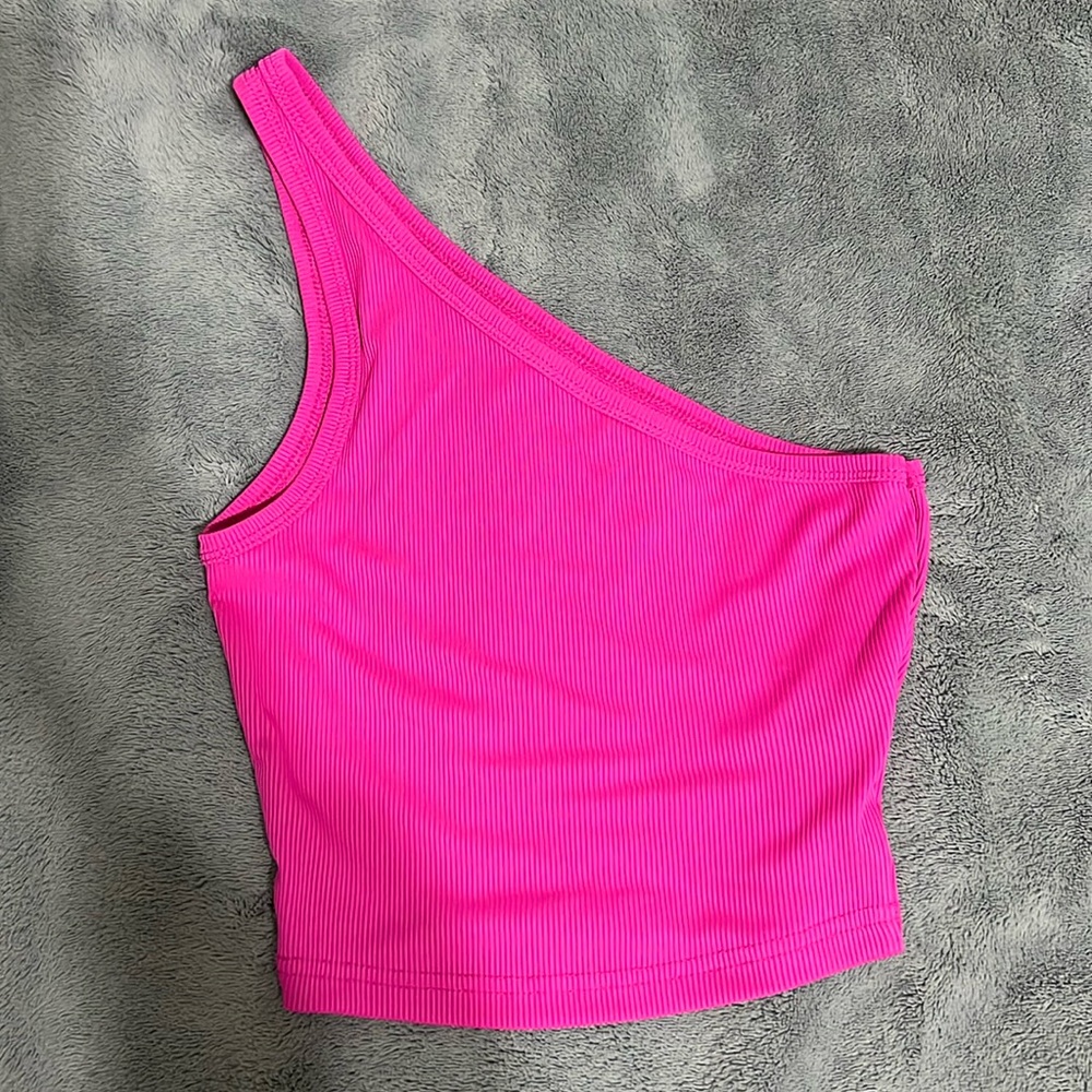 Colorful One Shoulder Top: SHEIN